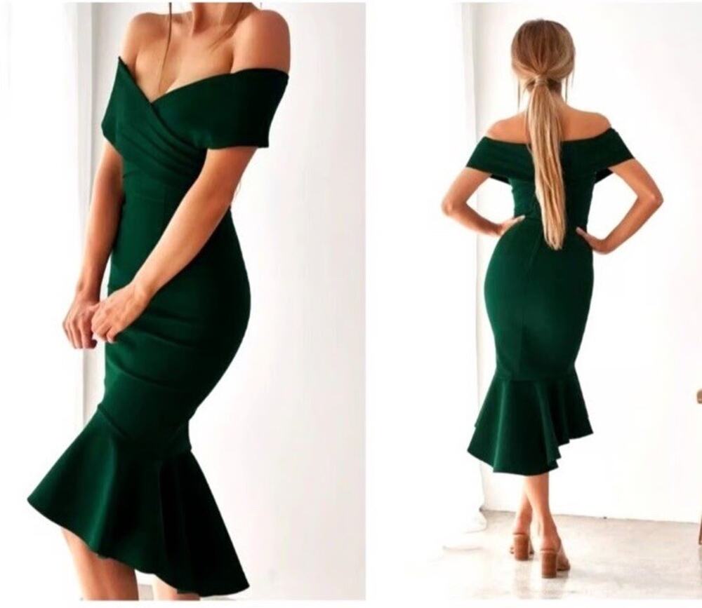 Twosisters Off The Shoulder Dress Sz 8 Mermaid Old Money Wedding Quiet Luxury